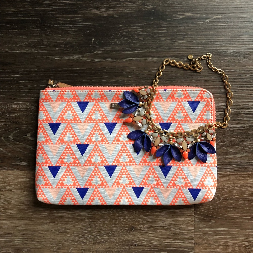 New Stella & Dot Capri Mosaic Triangle Pouch